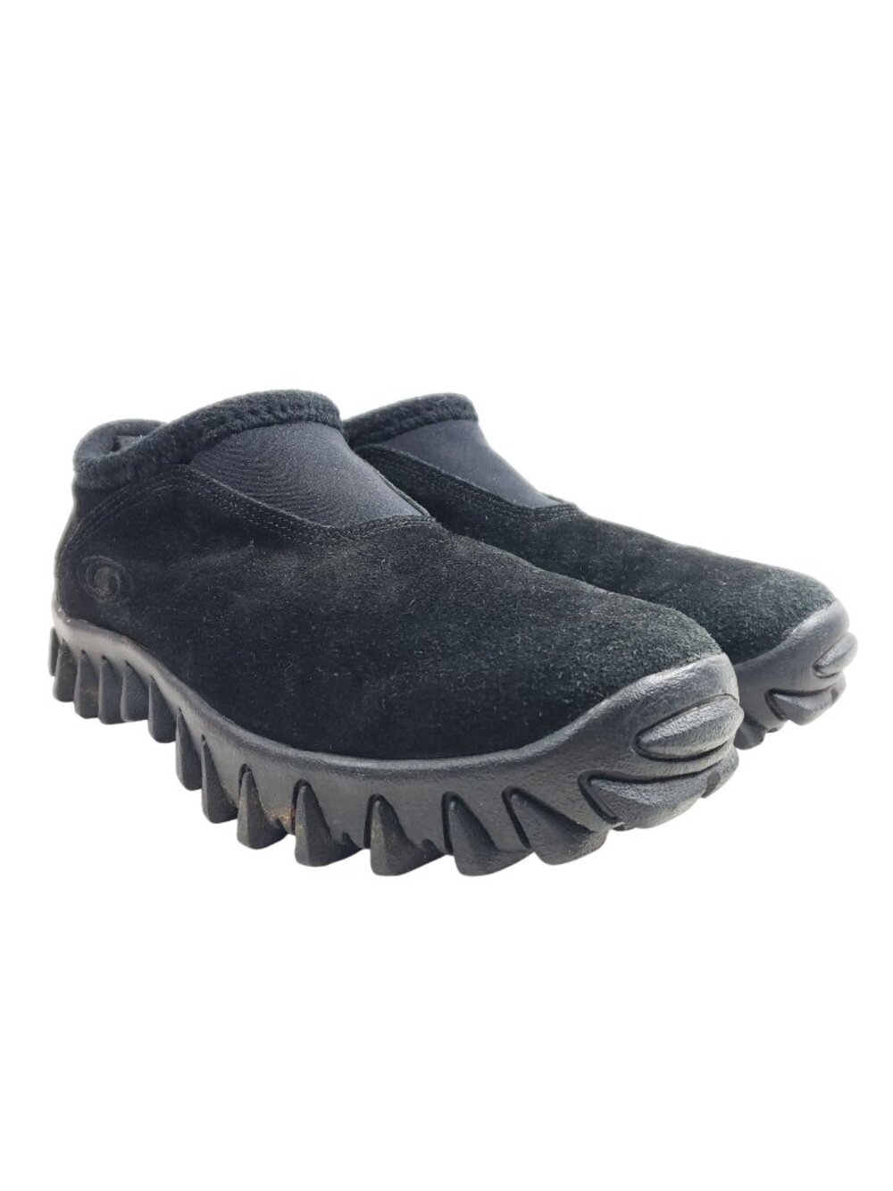 Salomon Black Mens Size 8.5 Black Suede Slip-On Shoes With Contagrip Outsole